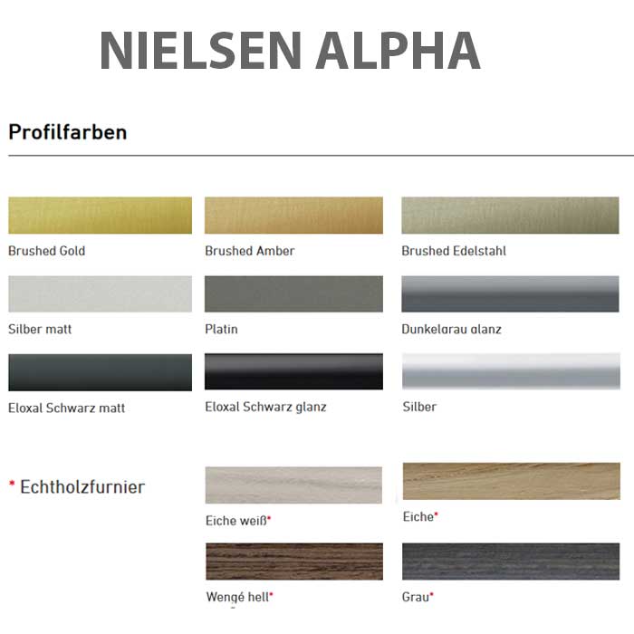 Nielsen Wechselrahmen ALPHA  Nielsen Alpha, Farben