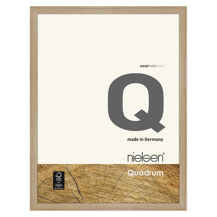 Nielsen Wechselrahmen QUADRUM. Hochwertiger Holz-Bilderrahmen mit Glas und Rückwand von Nielsen Design. Rückwand mit Drehfedern.
